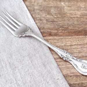 Ornate Antique Silver Plated Dessert Fork, R Wallace 1835, Monogrammed B