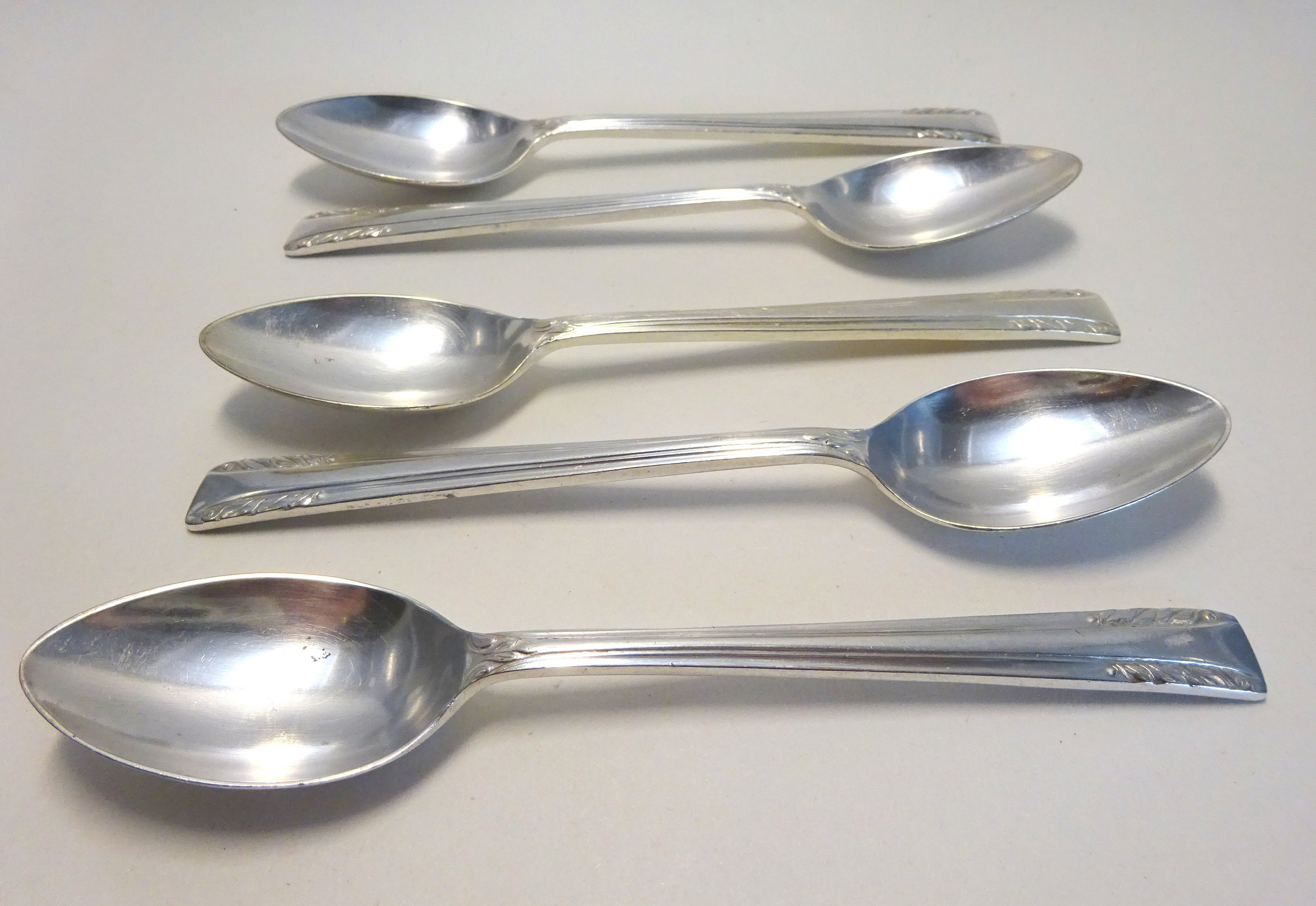 Vintage Silver Plated Teaspoons Set of 5 Sheffield Etsy