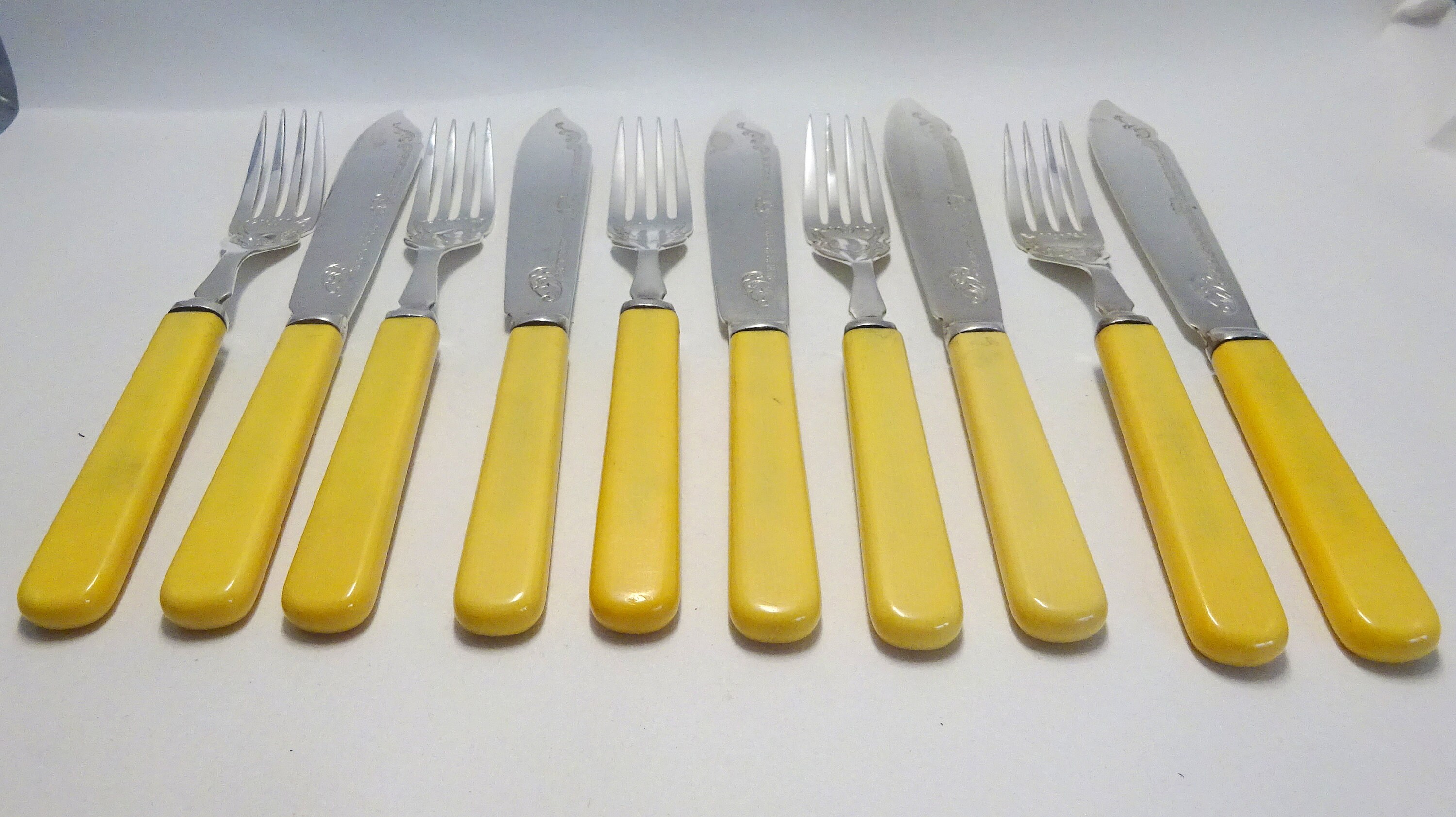 Vintage Fish Cutlery 6 Settings 12 Piece Fish Cutlery Set Etsy