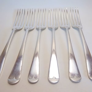 Vintage Silver Plated Dessert Forks, Salad Forks, Old English Pattern, Vintage Flatware, G Ellis Ltd, Sheffield