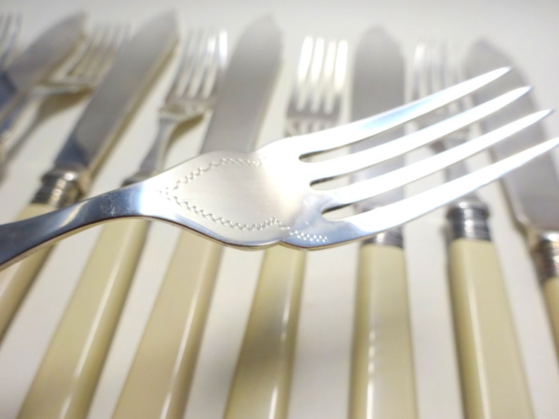 Vintage Fish Cutlery, Fish Eaters, Salmon Cutlery, 6 Settings, 12 Piece