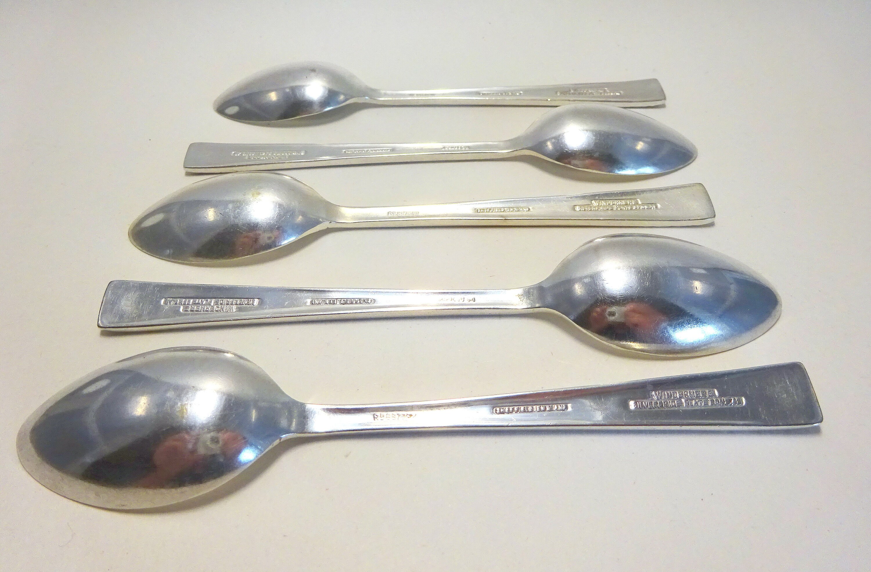 Vintage Silver Plated Teaspoons Set of 5 Sheffield Etsy