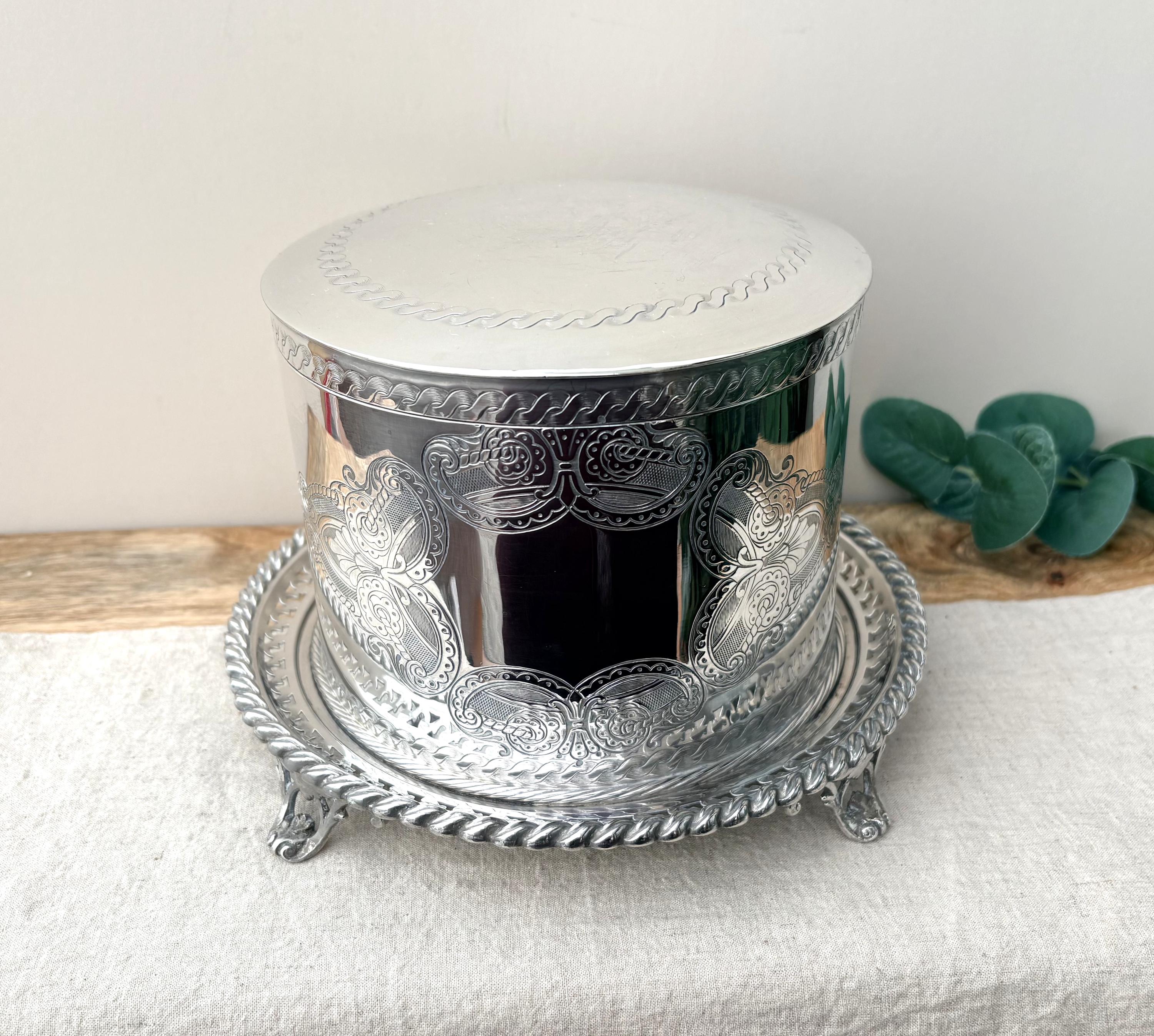 Silver Biscuit Box - Etsy