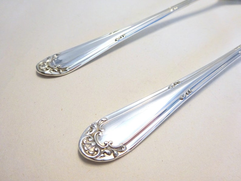 Decorative Vintage EPNS Silver Plated Salad Servers, Salad Fork and Spoon, Fruit Salad Servers