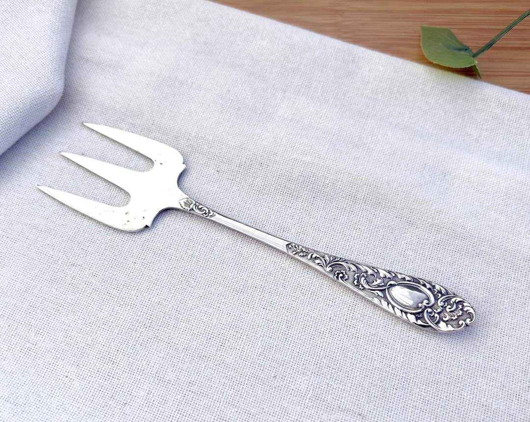 Ornate Antique Silver Plated Bread Fork, Early 1900s - Etsy