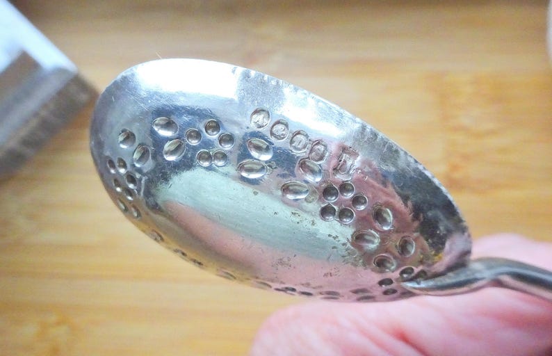 Beautiful Antique Victorian Silver Plated Jam Spoon, Mother of Pearl