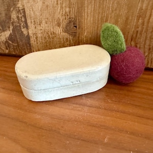 Rare - Large Size - Oval - Lidded Ointment Pot - English Ironstone - English Advertising