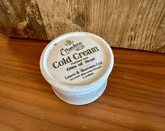 Vintage 1930s Woodbury Cold Cream Jar With Labels Intact. Charming