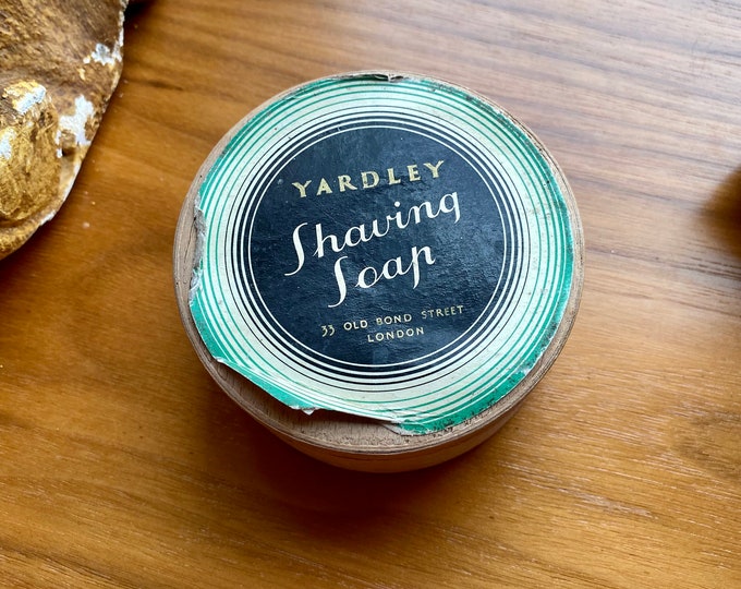 Vintage Yardley Shaving Soap 35 Old Bond Street London Wooden Lidded