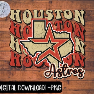 Houston Texas astrosss png, sports png, Distressed wavy text for houston, Texas design