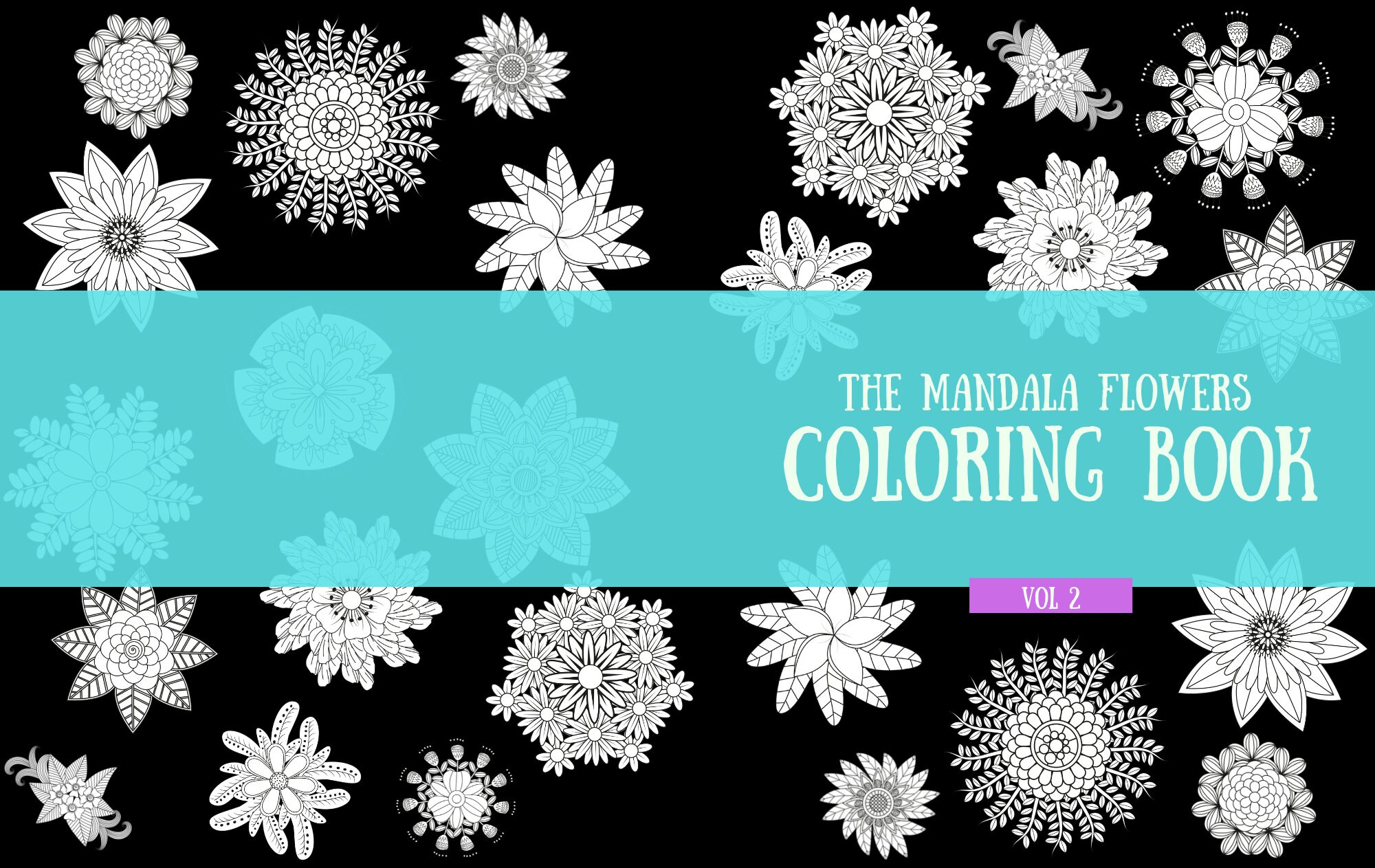 Coloring Pages DIGITAL DOWNLOAD Printable Mandala Flowers Coloring