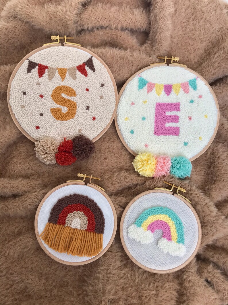 Punch Needle Wall Decor/ Punch Needle Letter Wall Hanging/ Etsy