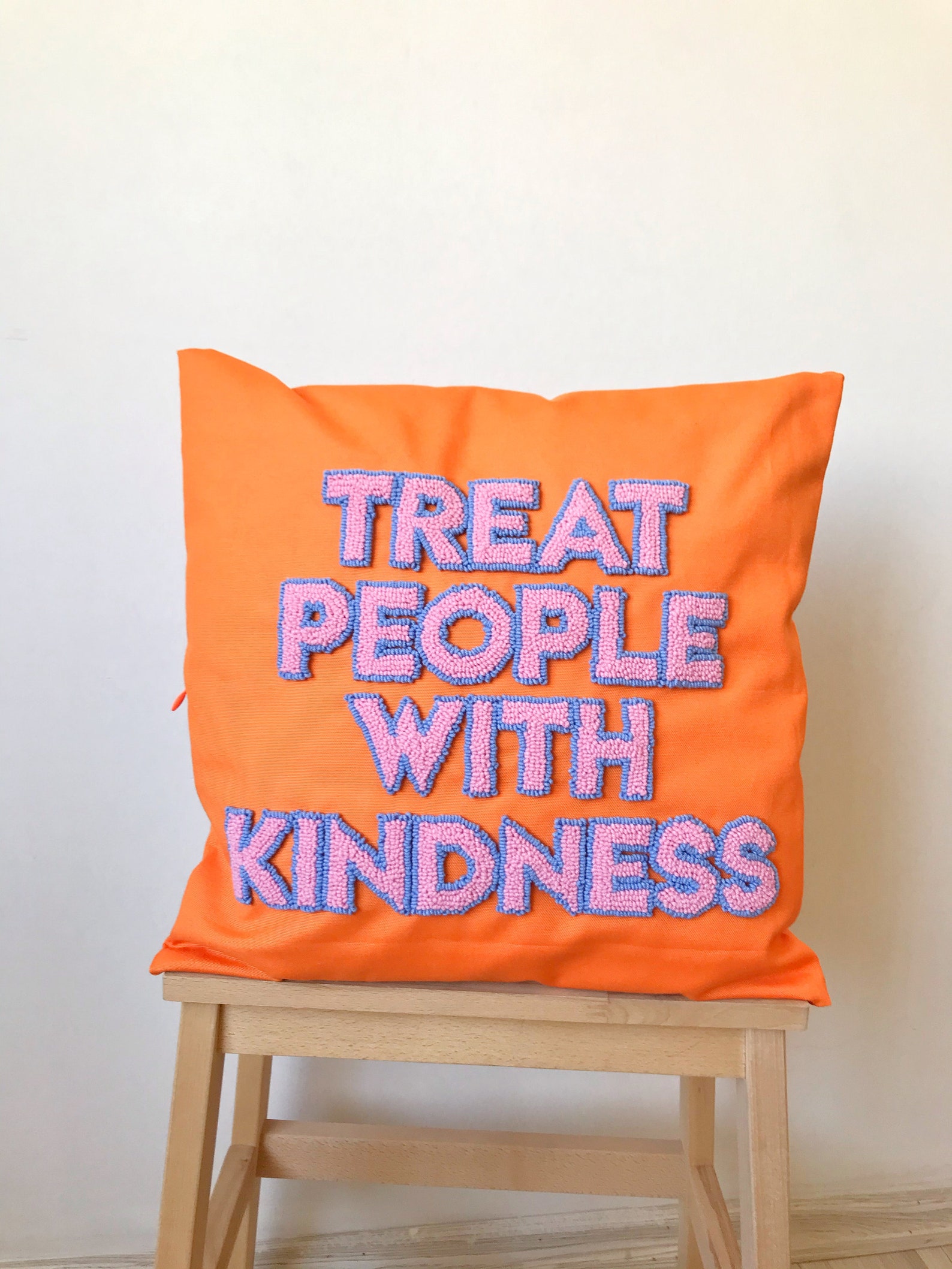 Treat People With Kindness Harry Styles Punch Needle Pillow Etsy
