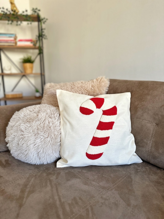 Christmas Candy Cane Pillow, Noel Gift for Home, Candy Cane Pillow