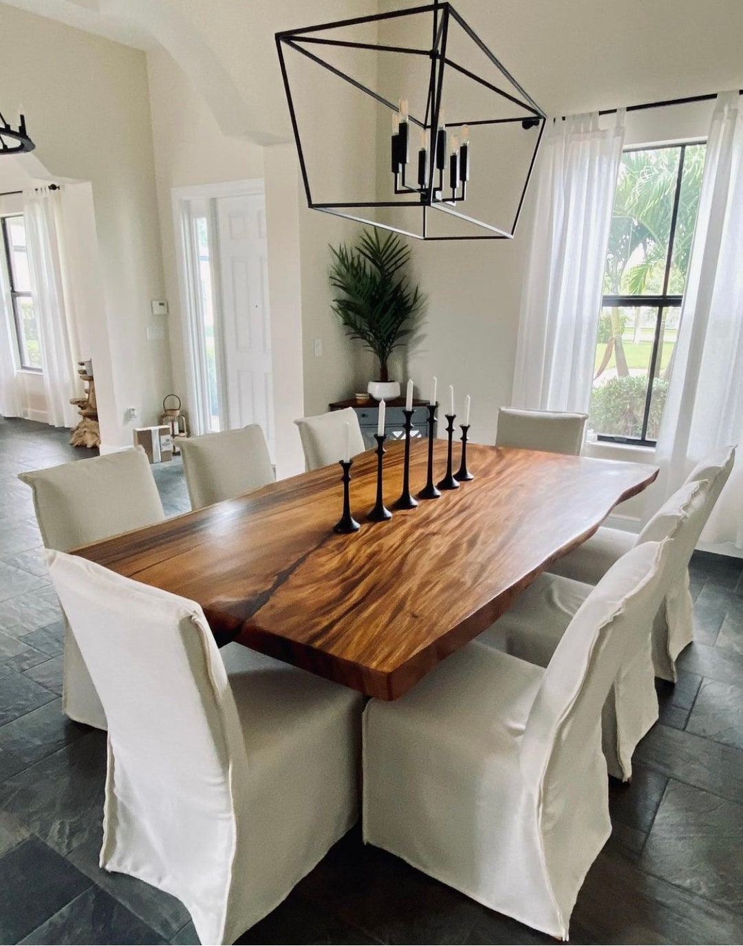 Live Edge Dining Tables~ Custom Monkey Pod Slabs~ Handmade! - Etsy