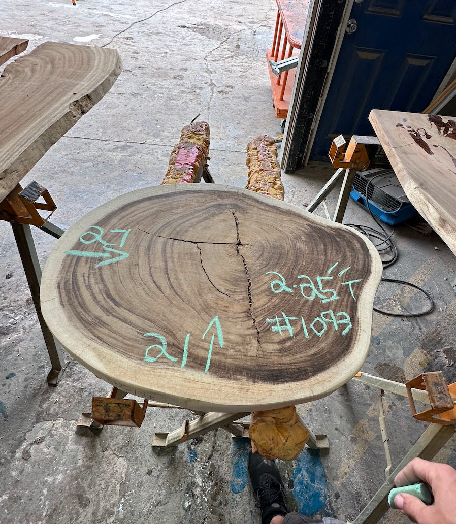 Live Edge Coffee Table Crosscut ~ Raw Unfinished 27