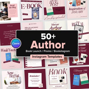 Romance Author Instagram Template, Bookstagram Canva Template, Author templates, Canva Instagram author, Book Blogger, Bookstagram template