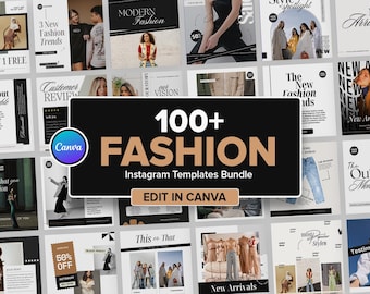 100+ Fashion Instagram Post Templates for Canva (Stories + Posts)
