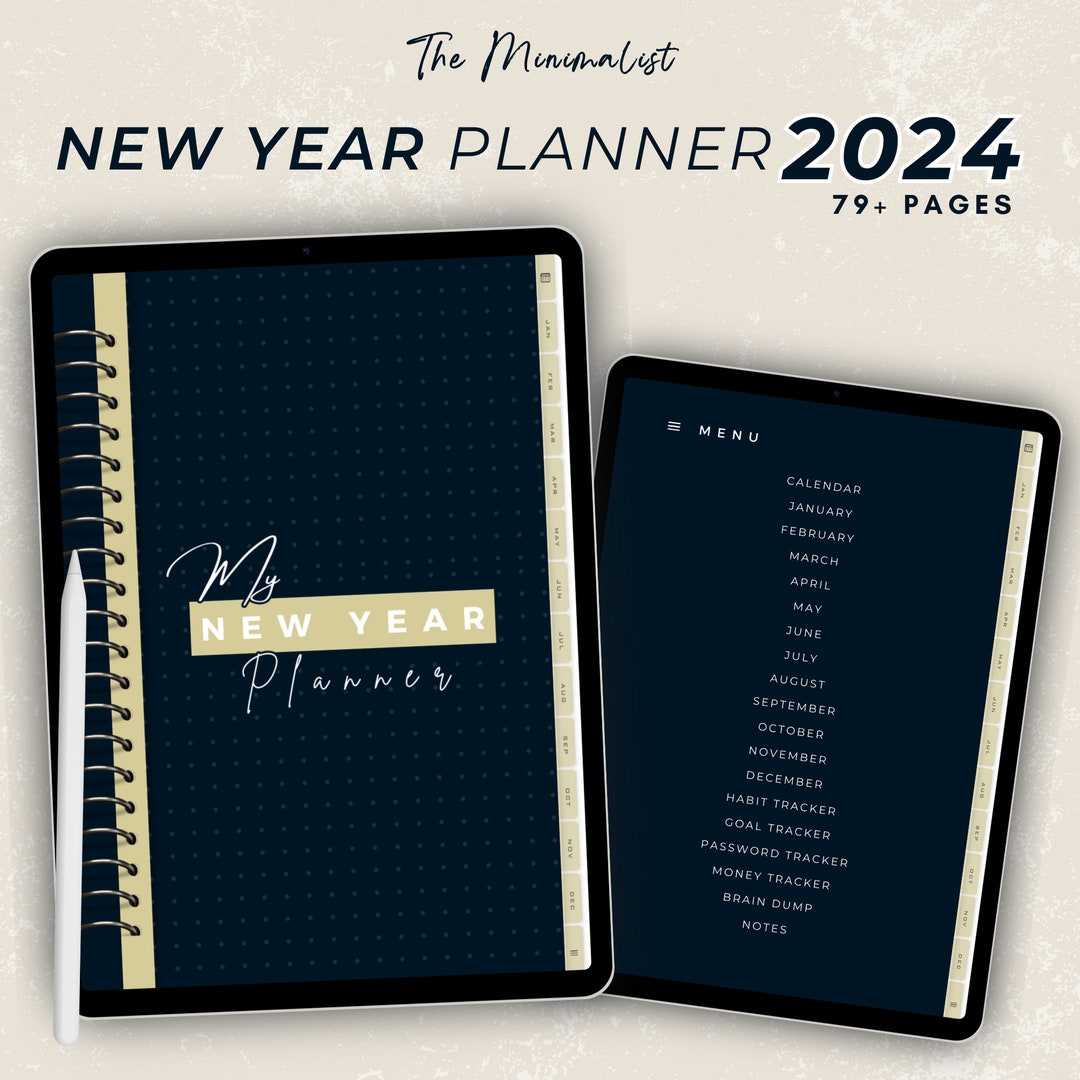 2025 Minimalist Digital Planner, New Year Planner 2025, Goodnotes