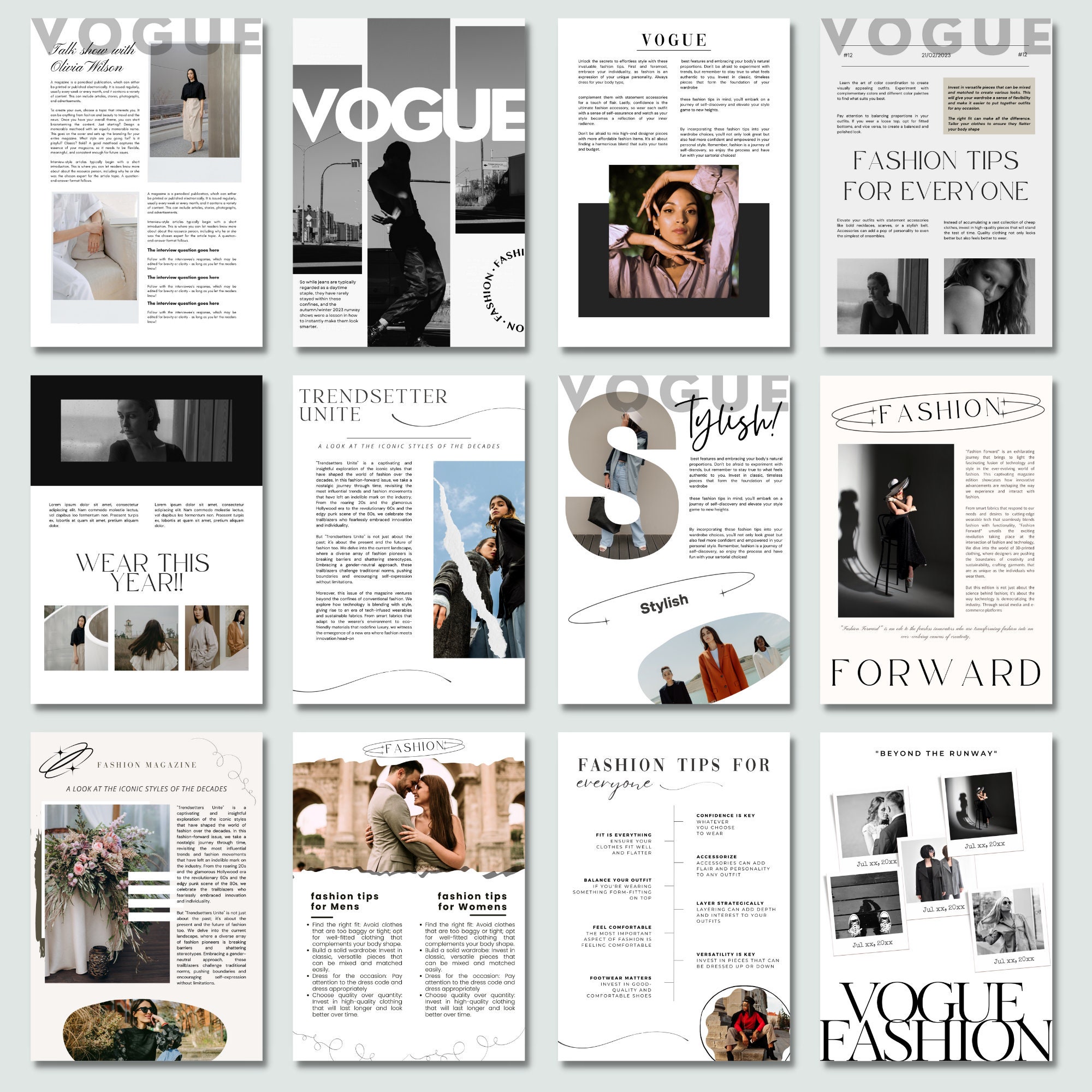 Vogue Magazine Template Canva Magazine Template Magazine Template A4 Vogue Magazine Template Canva Magazine Template Magazine Template A4