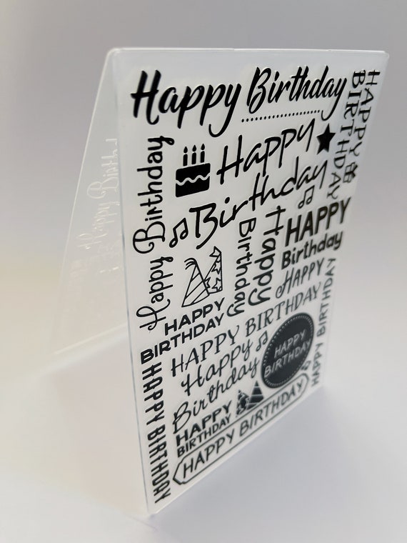 Happy Birthday Embossing Folders for DIY Scrapbooking Paper Craft/card  Making Decoration Supplies 