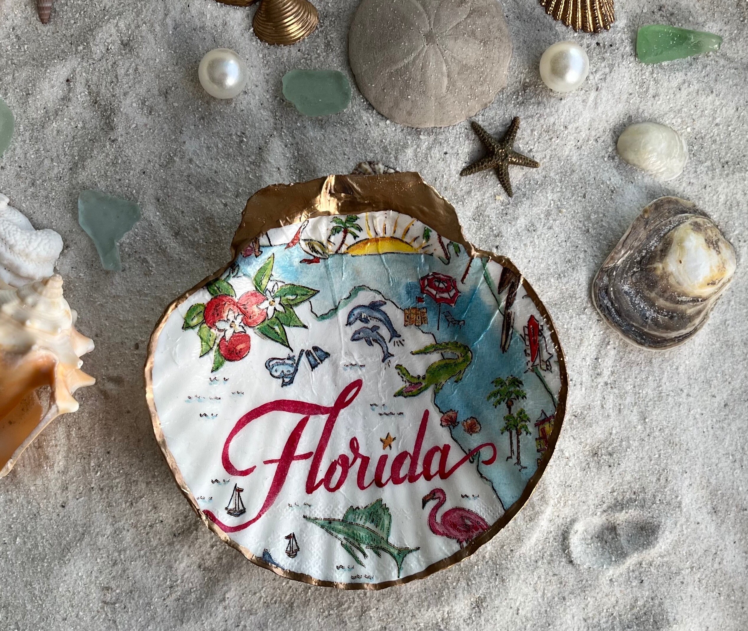 Scallop Shell Ring Dishes, Trinket Dishes, Keepsake Jewelry Storage