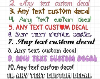Personalized Iron-On Text Transfer, Custom Quote Decal