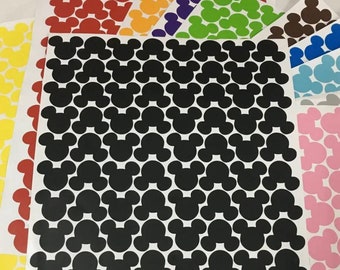 Adesivi con la testa di Topolino Disney Minnie 28 adesivi per foglio A4