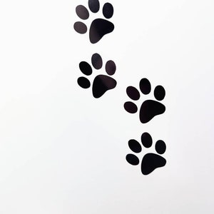 Set of 12 dog paws stickers, permanent vinyl decal, car decal, wall sticker, dog lover, dog gift