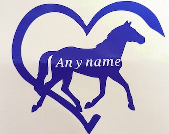 Personalized horse sticker, name sticker, horseshoe gift, horse lover, horse name, equestrian gift
