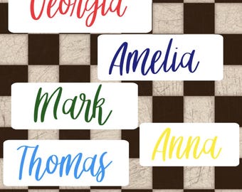 Personalisierter Name Vinyl Aufkleber - Hochzeit Glasbox, Flaschenetiketten