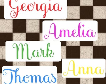 Personalisierter Name Vinyl Aufkleber - Hochzeit, Glas, Box Label (1,5 Zoll)
