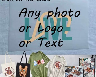 Transferencia de fotos termoadhesiva personalizada, imagen y texto personalizados