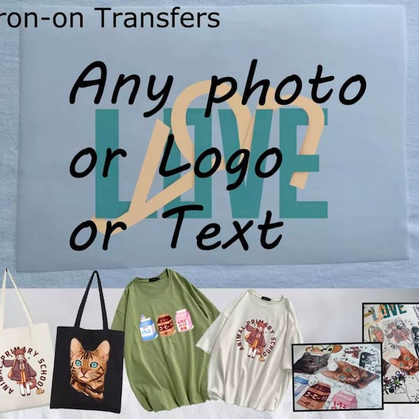 Personalized t shirt iron on image/ photo, heat transfer , any image, any quote various sizes,