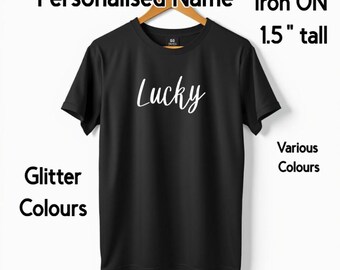 Personalized Name Iron-On Sticker - Custom Text, 1.5 inch