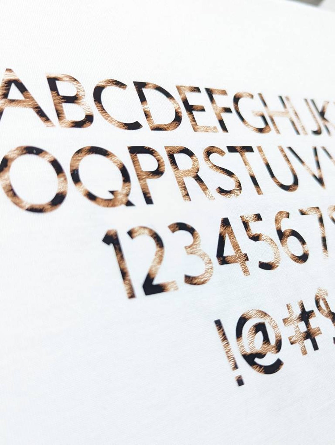 Iron on Letters Leopard Print, Heat Transfer , Various Sizes - Etsy