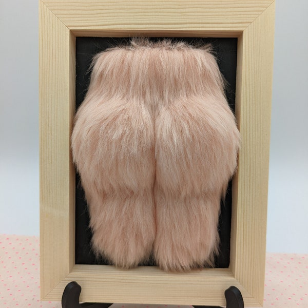 Pink Fuzzy Furry Butt Art Plaque