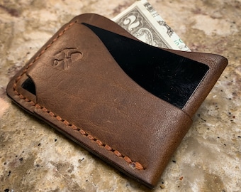 Card Wallet - The Big River - Brown Nut Horween Leather