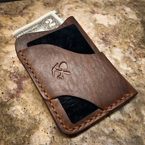Card Wallet - The Blue Creek - Horween Brown Nut Leather