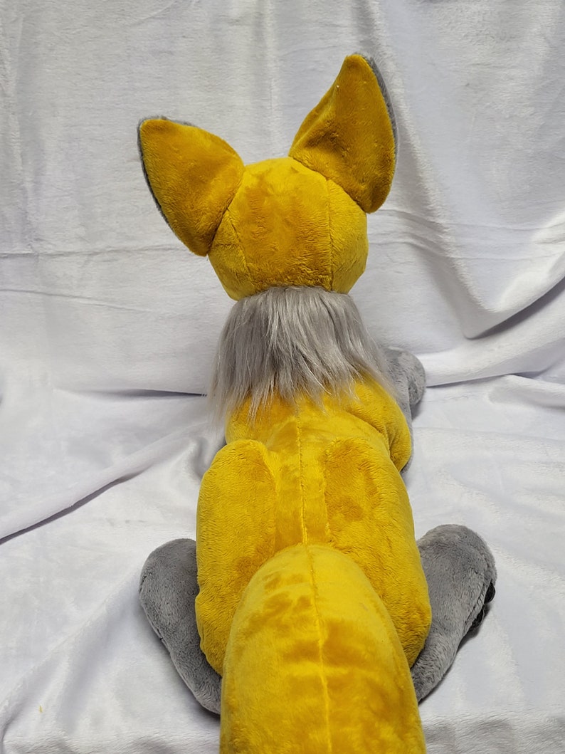 Laying Wolf Plush Etsy