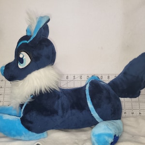 Customizable, Made to Order, Laying Wolf Plush