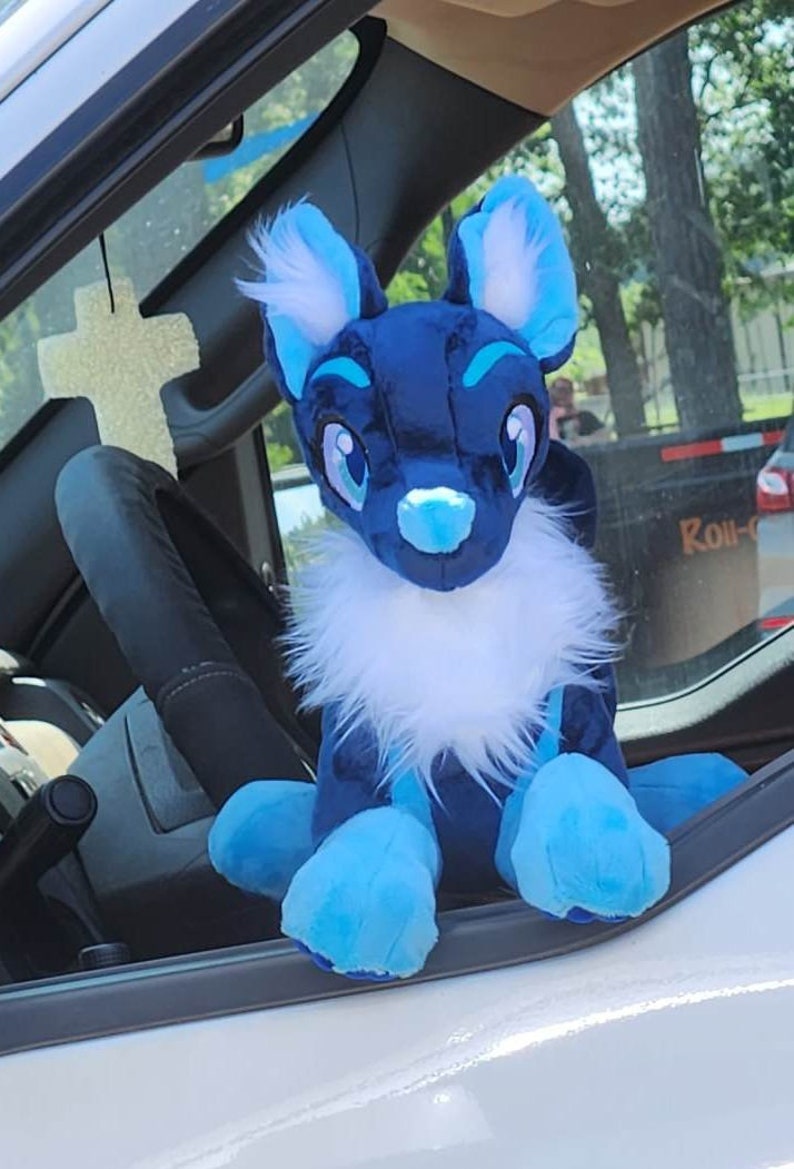 Laying Wolf Plush Etsy