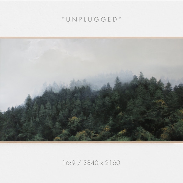 Samsung Frame TV Artwork by Adam Hall | "Unplugged" Oil Painting | Modern Landscape Painting | Digital Download