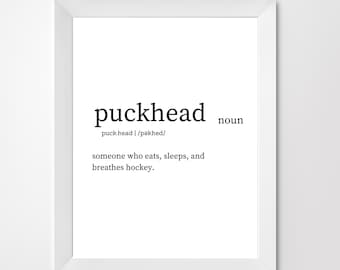 Puckhead Definition Hockey Sports Digital Print