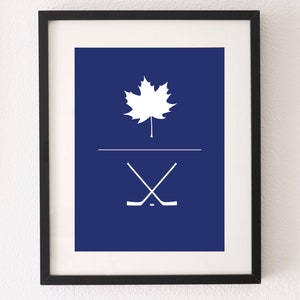 Maple Leaf Hockey Minimalist Sport Digitaldruck