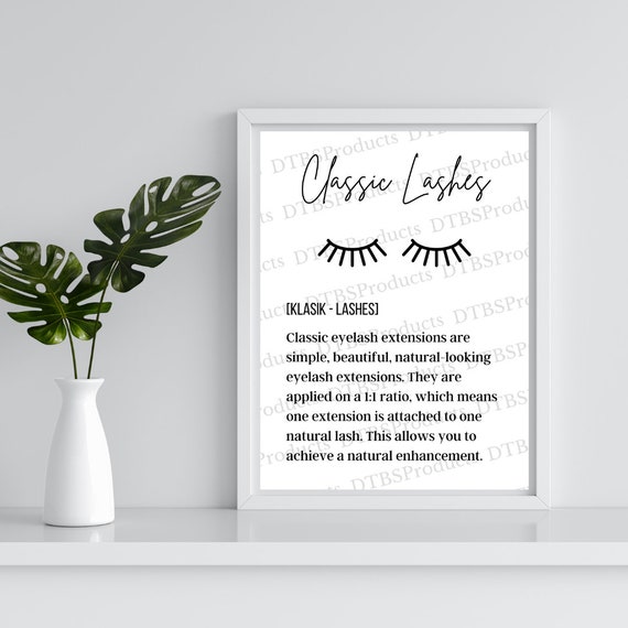 Lash Printables Eyelash Extension Description Printables - Etsy