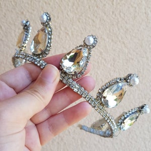 Crystal clear crown/ tiara/ diadema inspired by Hurrem Sultan during filming serie "Magnificent Century" aka "Muhtesem Yuzyil" . Meryem.