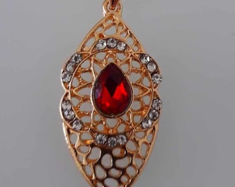 Moroccan Style Teardrop Necklace, Africa Fashion Jewelry