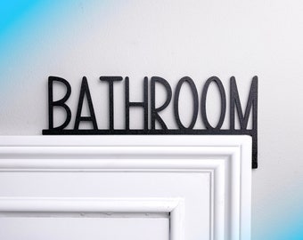 Bathroom Door Topper, Bathroom Over The Door Sign, Restroom Door Corner Decor, Toilet Door Topper Sign, Bathroom Home Decor