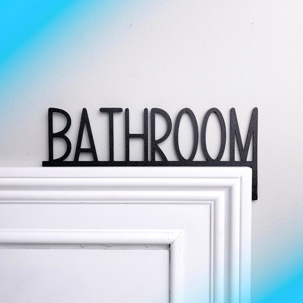 Bathroom Door Topper, Bathroom Over The Door Sign, Restroom Door Corner Decor, Toilet Door Topper Sign, Bathroom Home Decor